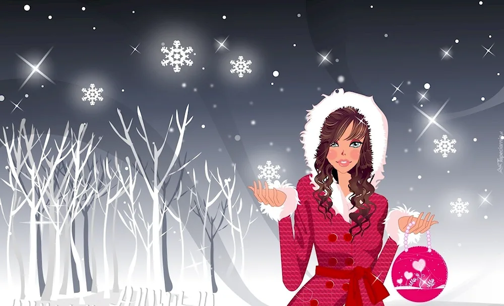Girl in snow