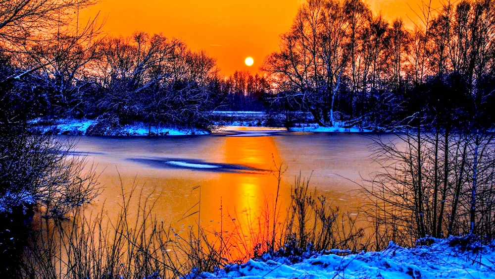 Winter sunset