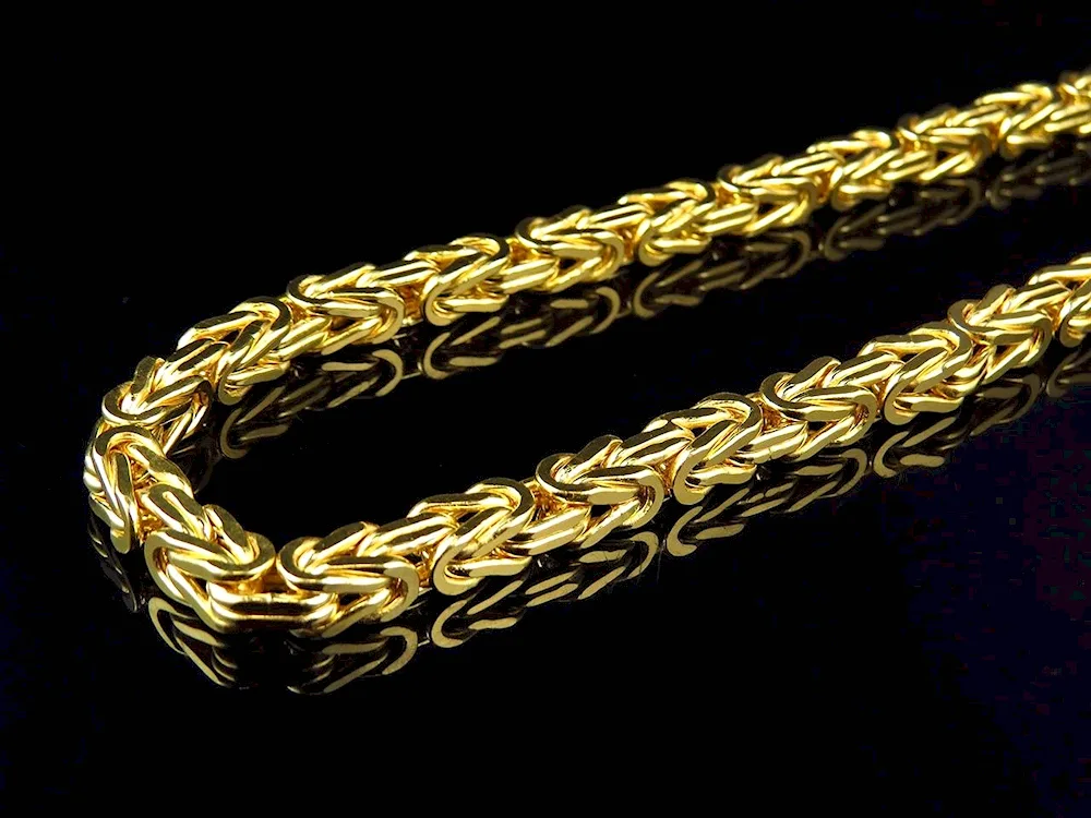 Golden braided bracelet
