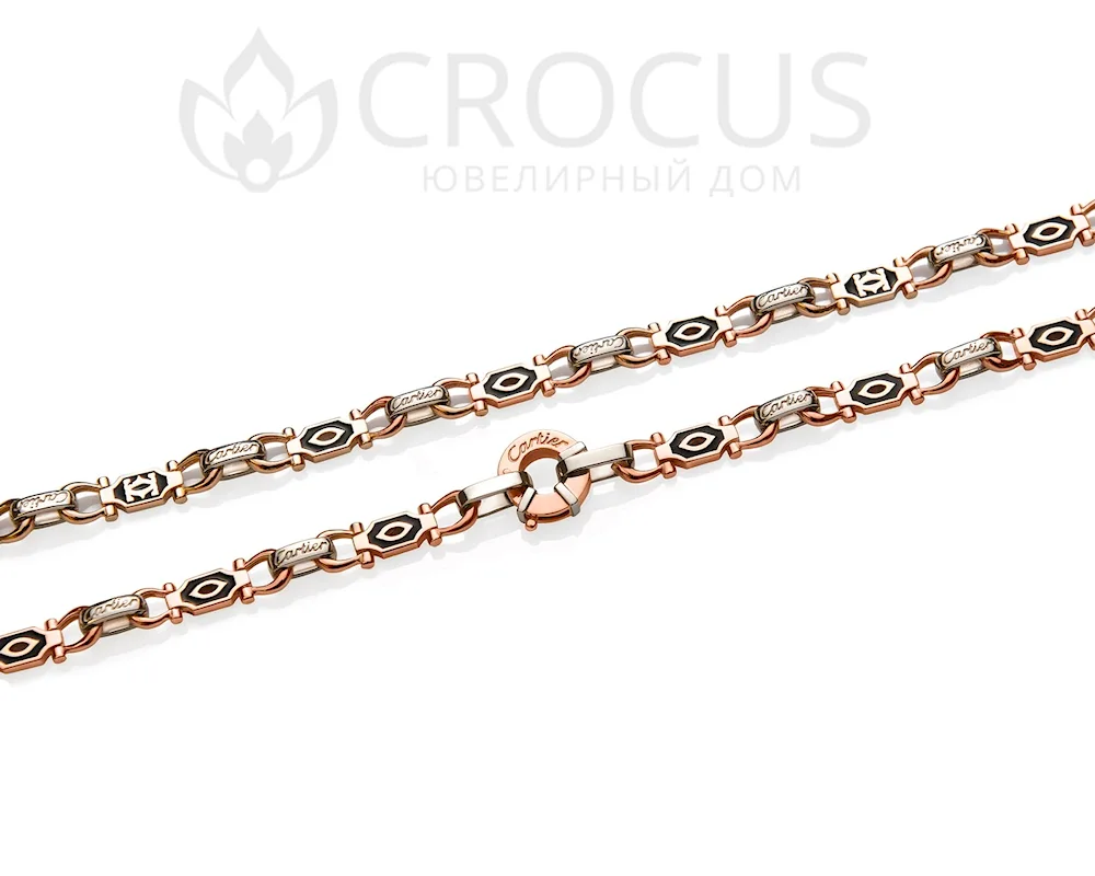 Gold braided chain Cartier