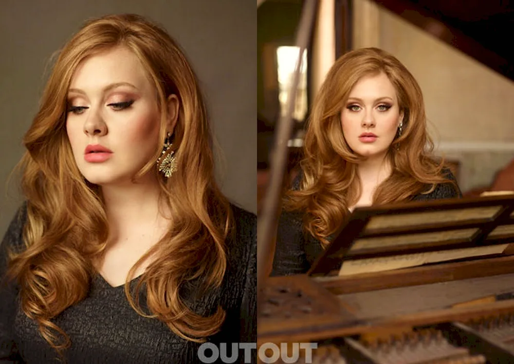 Golden caramel hair colour