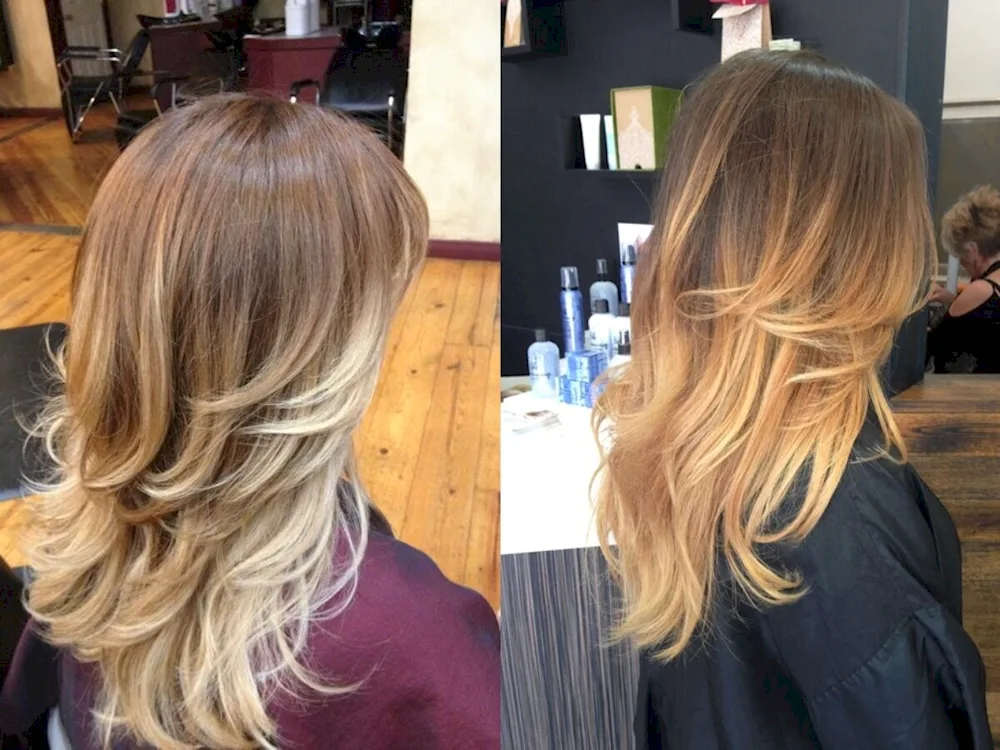 Balayage ombré technique