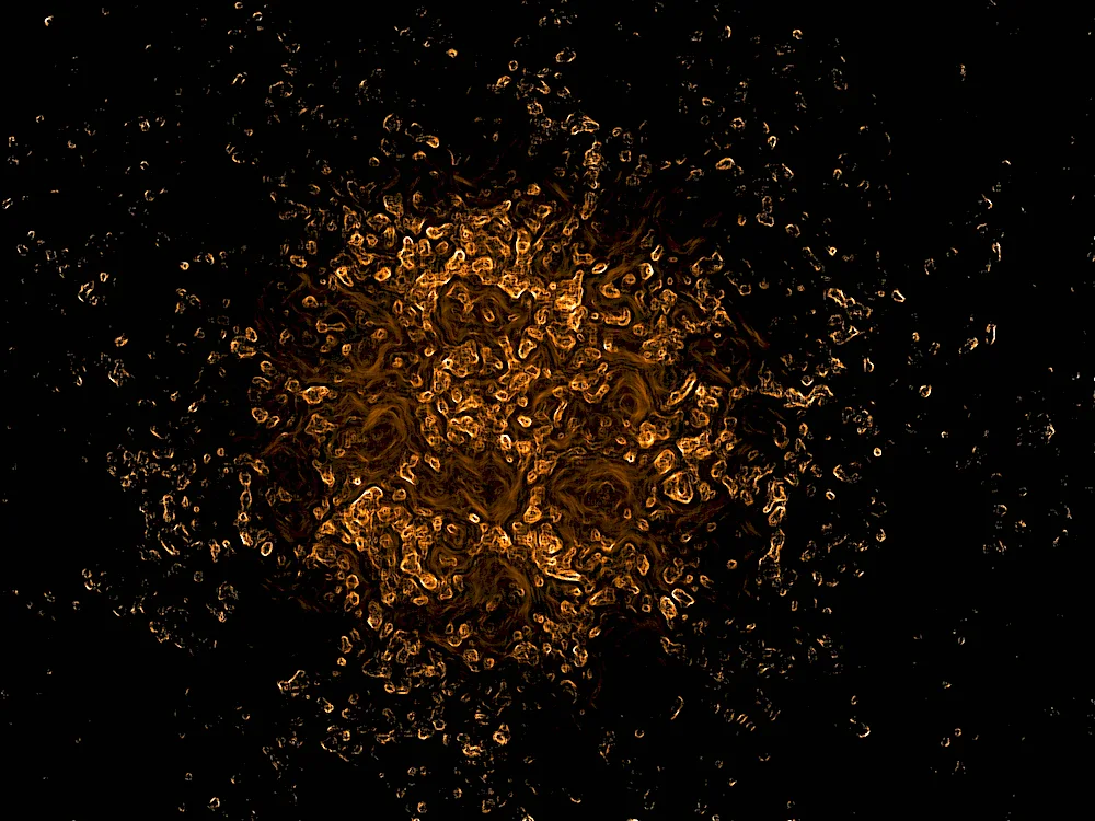 Gold dust on black background