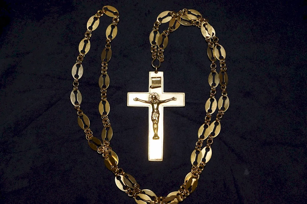 Gold archpriest pectoral cross