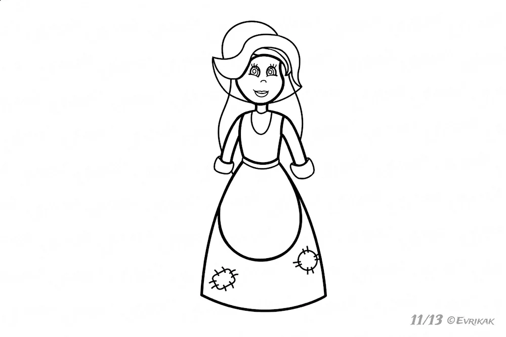 Cinderella drawing for drawing