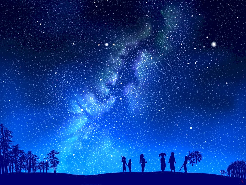 Night sky with starry sky